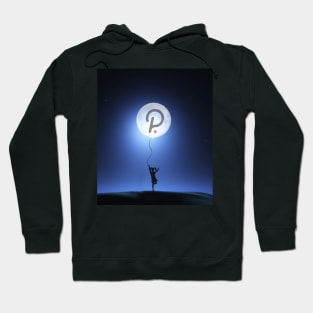 Polkadot Moon DOT cryptocurrency as Moon Bollon Hoodie